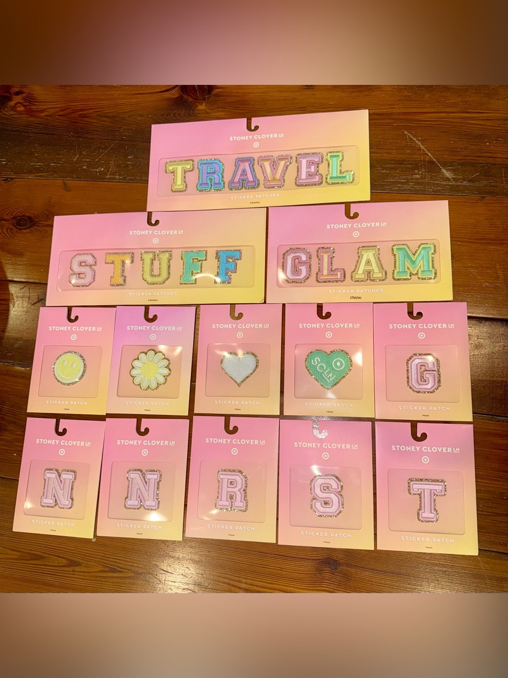 NIP Stoney Clover Lane Travel, Stuff, Glam, Letters, and Patches Bundle